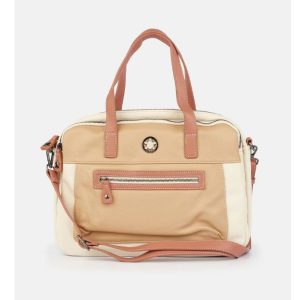 Cartera portadocumentos mujer CAMINATTA serie Mali beige