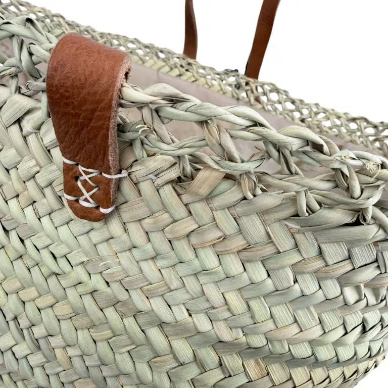 Cesta Capazo Grande de Mujer en Rafia Artesanal con 2 Asas Largas y Diseño Original - Imagen 5