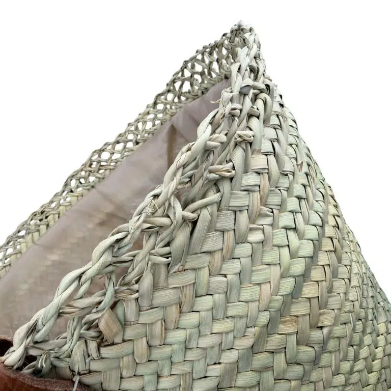 Cesta Capazo Grande de Mujer en Rafia Artesanal con 2 Asas Largas y Diseño Original - Imagen 6