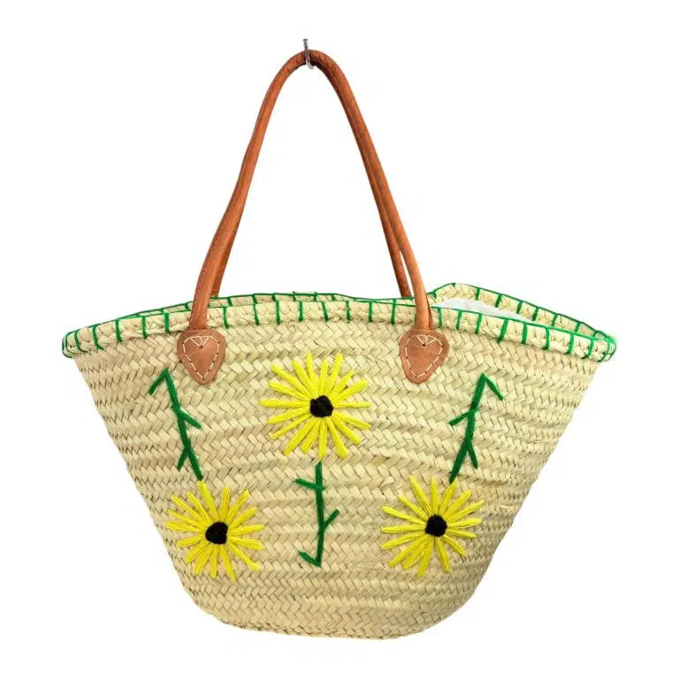 Cesta Capazo de Mujer en Rafia Artesanal con Diseño Original Estampado - Imagen 7