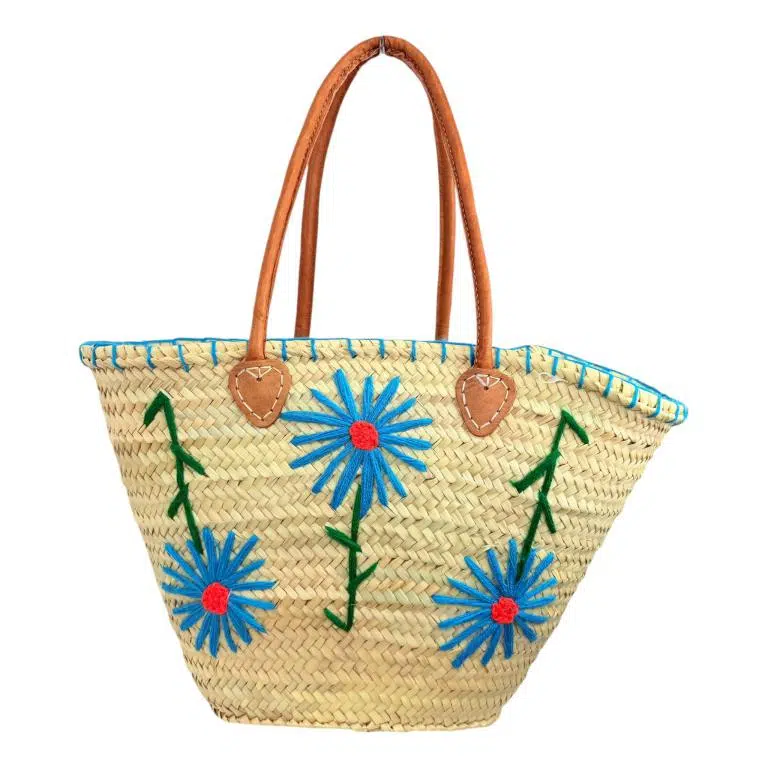 Cesta Capazo de Mujer en Rafia Artesanal con Diseño Original Estampado - Imagen 8