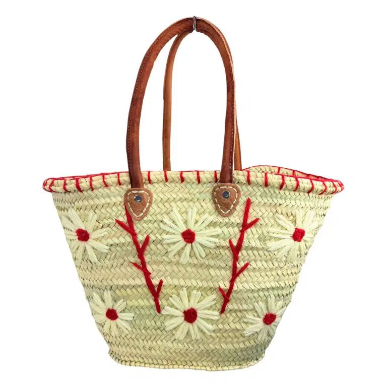 Cesta Capazo de Mujer en Rafia Artesanal con Diseño Original Estampado - Imagen 9