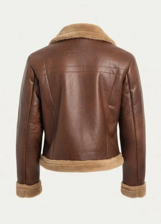 Chaqueta de Aviador con Pelo Sintético, Gran Calidad y Diseño Elegante para Mujer - Imagen 5