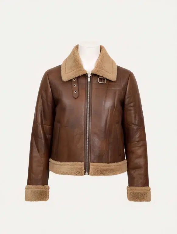 Chaqueta de Aviador con Pelo Sintético, Gran Calidad y Diseño Elegante para Mujer - Imagen 4