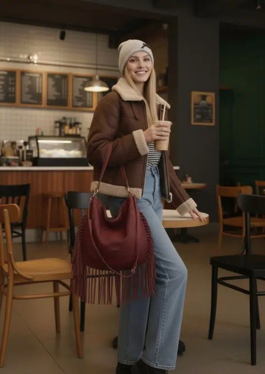 Chaqueta de Aviador con Pelo Sintético, Gran Calidad y Diseño Elegante para Mujer - Imagen 3