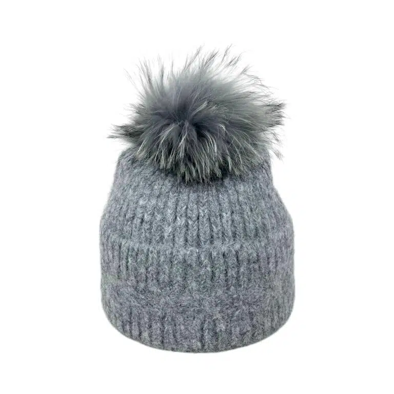 Gorro de Lana, Cashmere y Pelo Natural con Gran Calidad para Mujer - Imagen 6