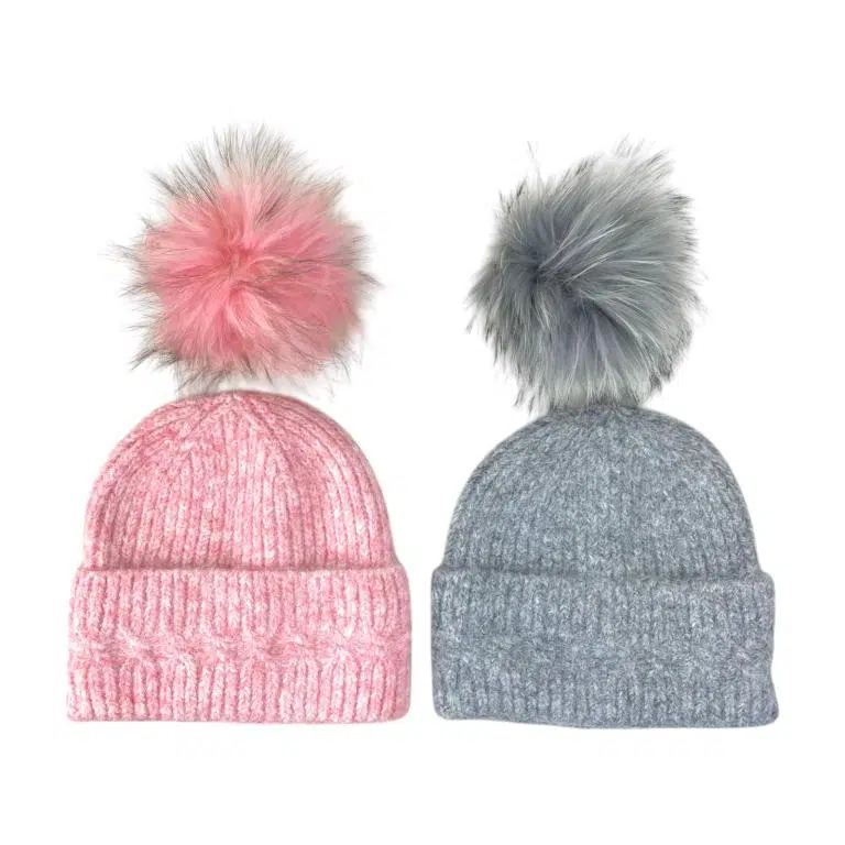 Gorro de Lana, Cashmere y Pelo Natural con Gran Calidad para Mujer - Imagen 4
