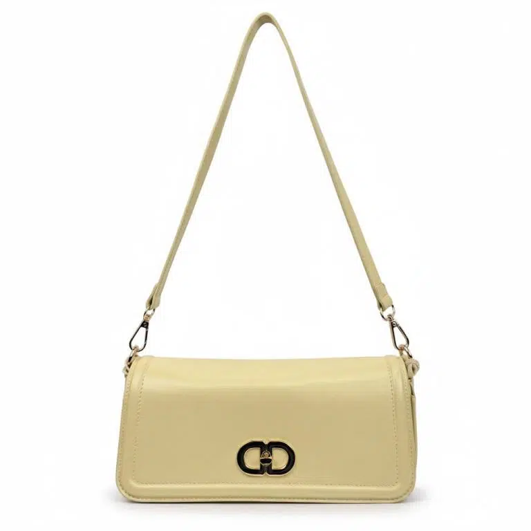 Bolso de Hombro Sintético con Asa Larga Extraíble y Solapa con Manivela de Giro para Mujer - Imagen 7