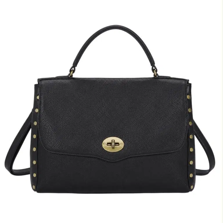 Bolso Maletín Sintético de Mujer con Tachuelas, Solapa de Giro y Gran Capacidad - Imagen 7