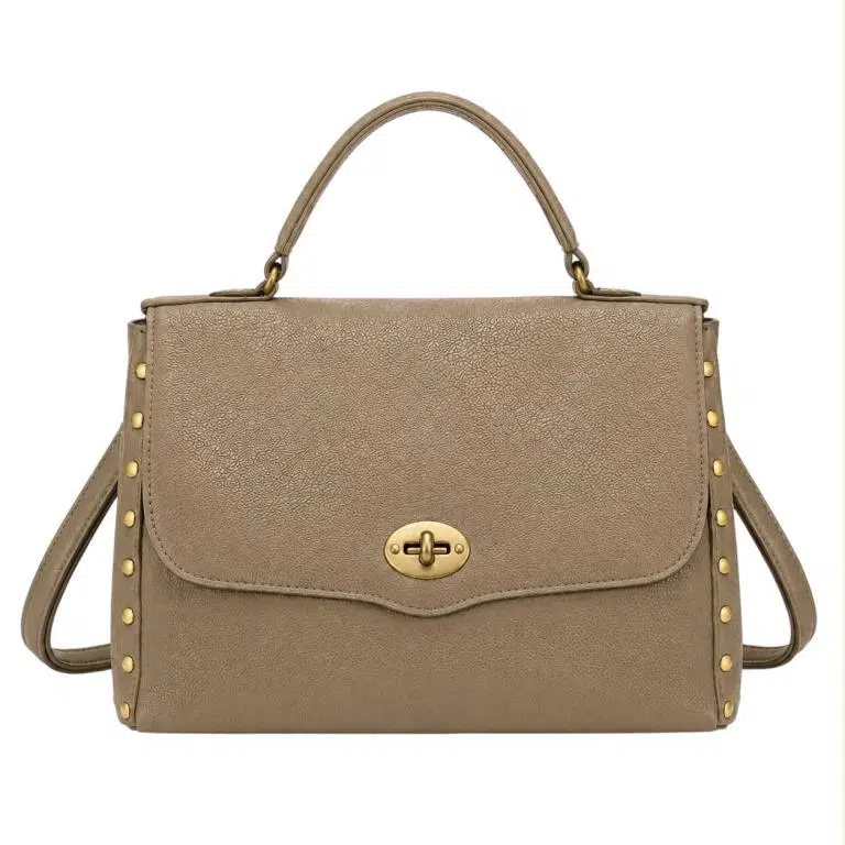 Bolso Maletín Sintético de Mujer con Tachuelas, Solapa de Giro y Gran Capacidad - Imagen 4