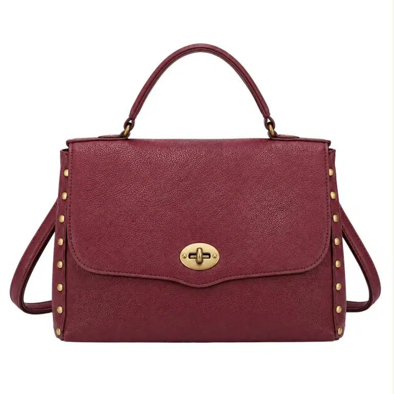 Bolso Maletín Sintético de Mujer con Tachuelas, Solapa de Giro y Gran Capacidad - Imagen 5