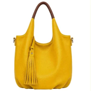 Bolso de Hombro Sintético con 2 Asas Marrones + Bolsito Bandolera para Mujer