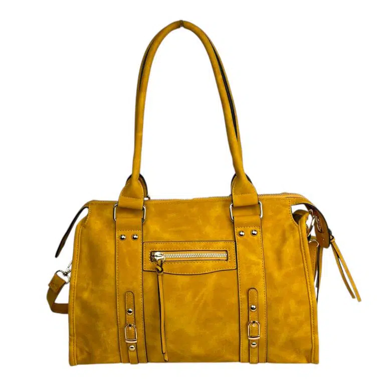 Bolso Sintético de Hombro con Bolsillos Exteriores, Asas Largas y Gran Capacidad para Mujer - Imagen 2