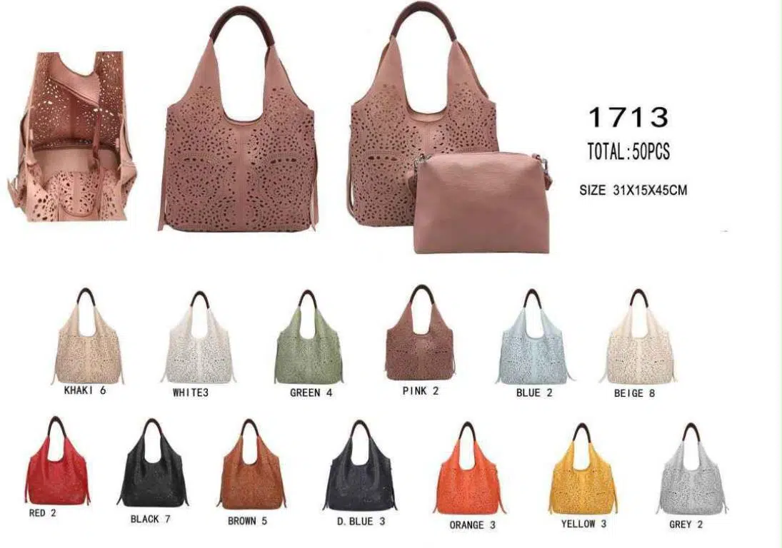 Bolso Sintético con Agujeros y Cremalleras Laterales + Bolsito Bandolera para Mujer - Imagen 3