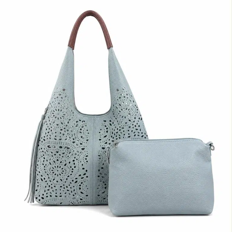 Bolso Sintético con Agujeros y Cremalleras Laterales + Bolsito Bandolera para Mujer - Imagen 4