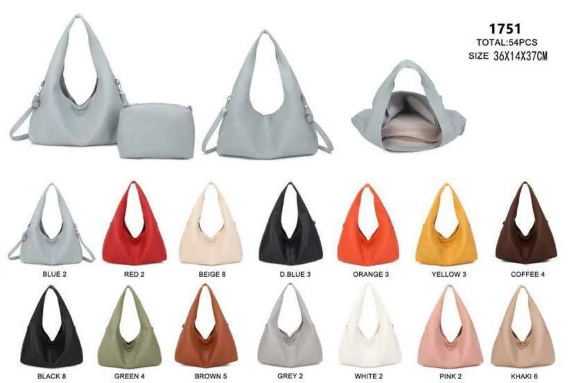 Set de Bolso de Hombro Sintético Casual para Mujer con Neceser a Juego - Imagen 3