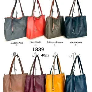 Bolso de Hombro Sintético Reversible Pequeño para Mujer con Bolsillo y Bolsito Extra
