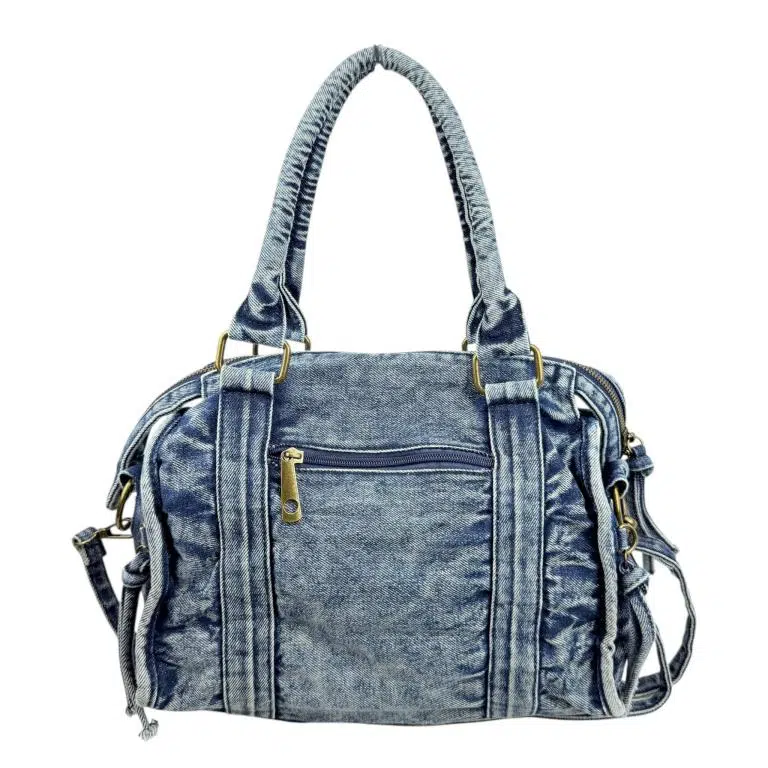 Bolso Casual de Mujer en Tela Vaquera de Algodón con Bandolera y Múltiples Bolsillos - Imagen 9