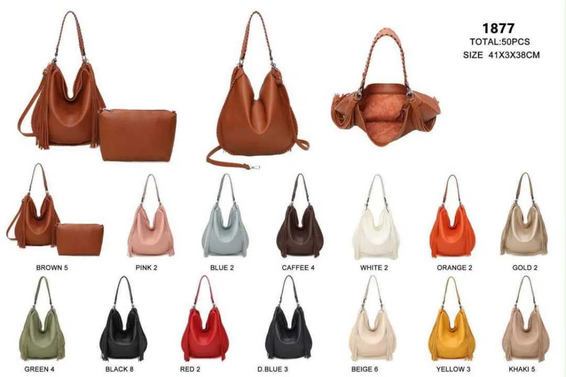 Bolso de Hombro Sintético Hobo con Asa Larga Gruesa y Bolsito Extra para Mujer - Imagen 2