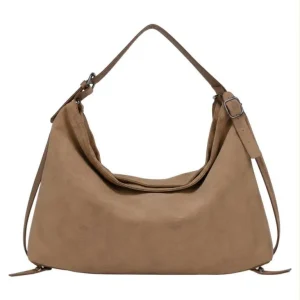 Bolso de Hombro Sintético muy Amplio con Lazos Decorativos Inferiores para Mujer