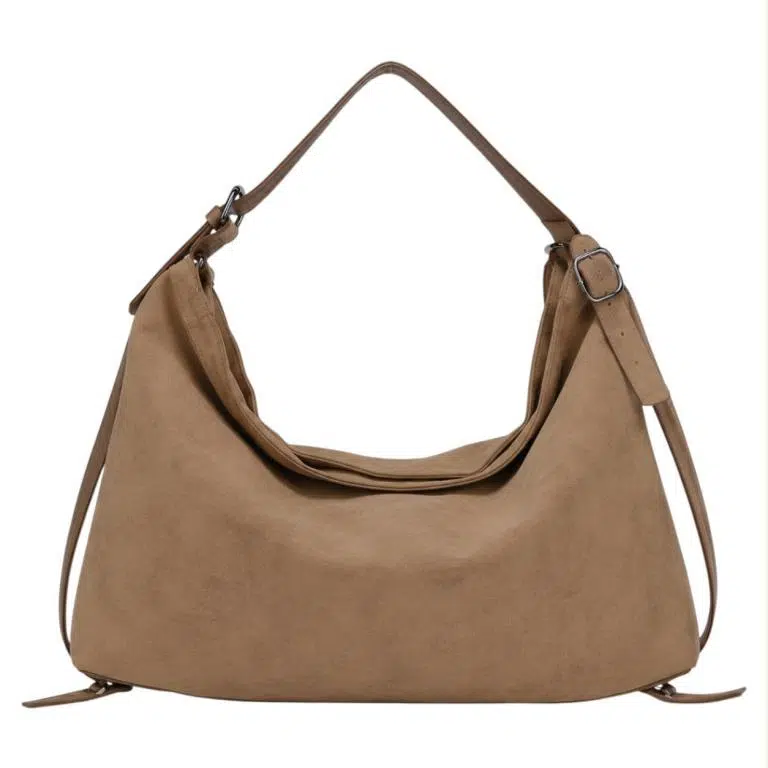 Bolso de Hombro Sintético muy Amplio con Lazos Decorativos Inferiores para Mujer