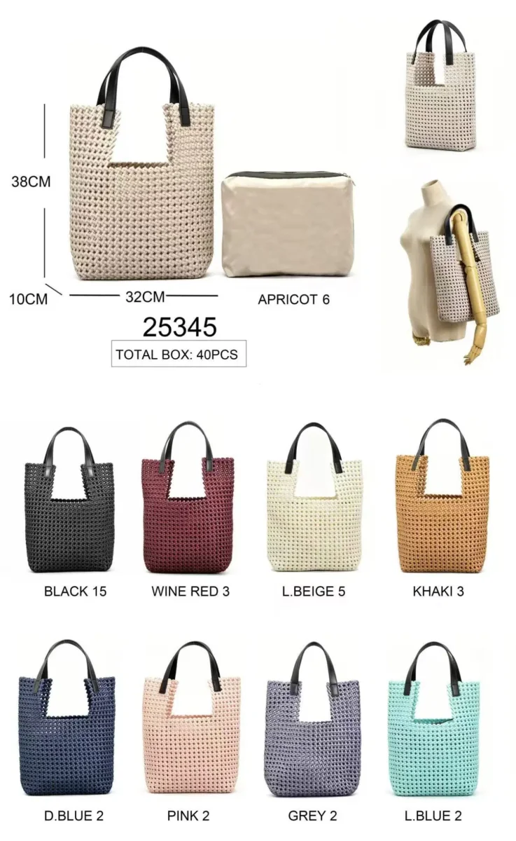 Bolso de Mujer Premium en Nylon Acolchado con Trenzado Artesanal y Neceser Extra - Imagen 3