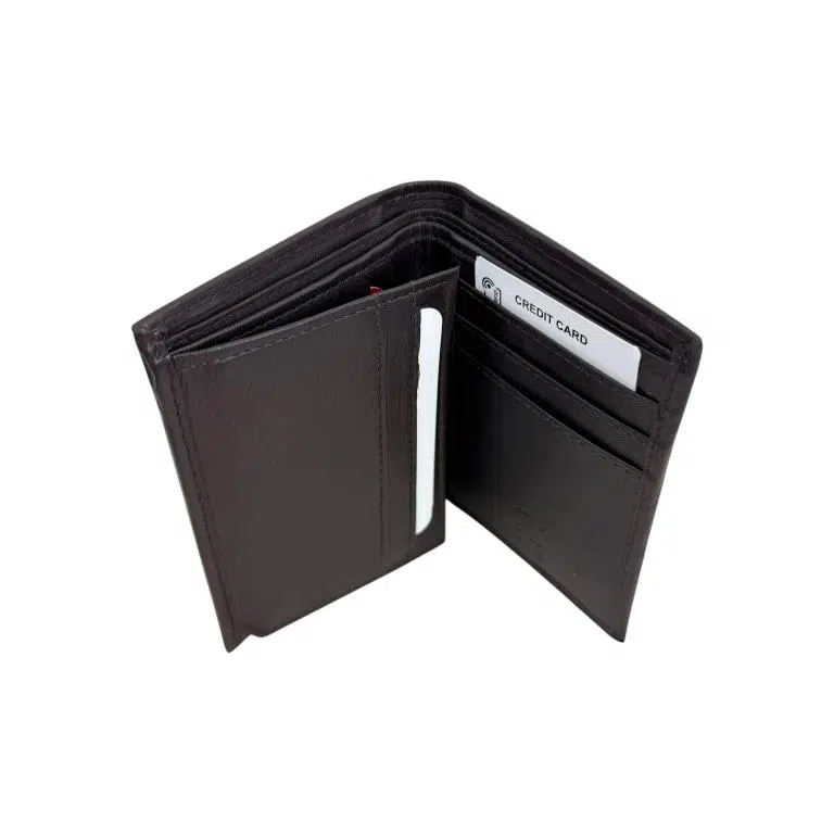 Cartera Vertical de Piel Masculina Fabricada en India con Multicompartimentos - Imagen 4