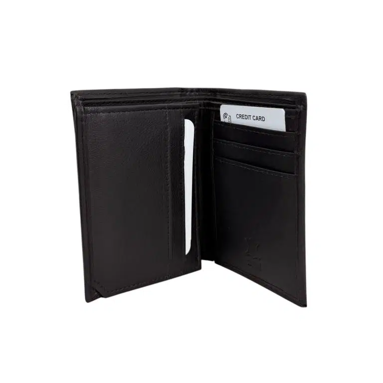 Cartera Vertical de Piel Masculina Fabricada en India con Multicompartimentos - Imagen 5