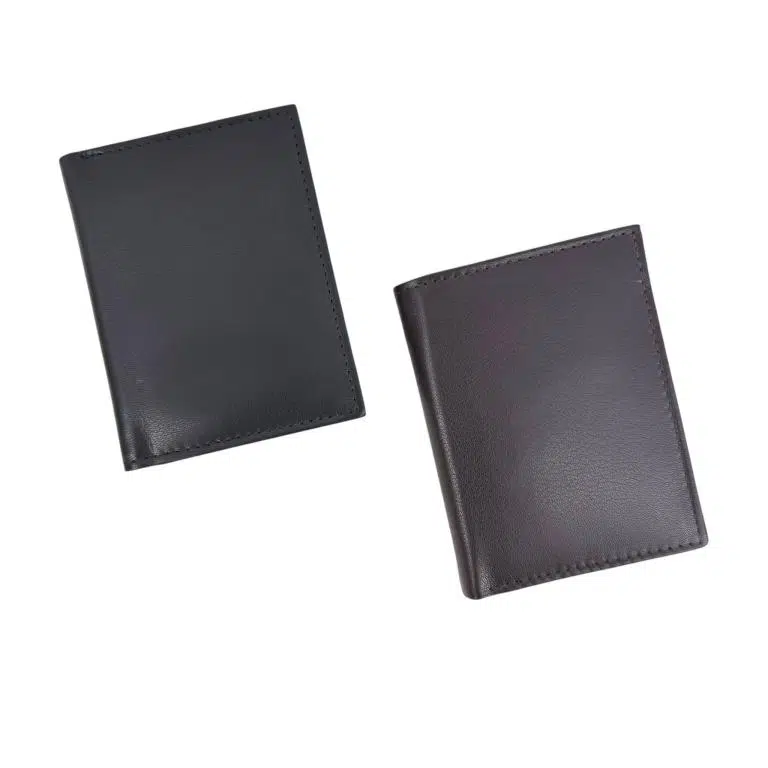 Cartera Vertical de Piel Masculina Fabricada en India con Multicompartimentos