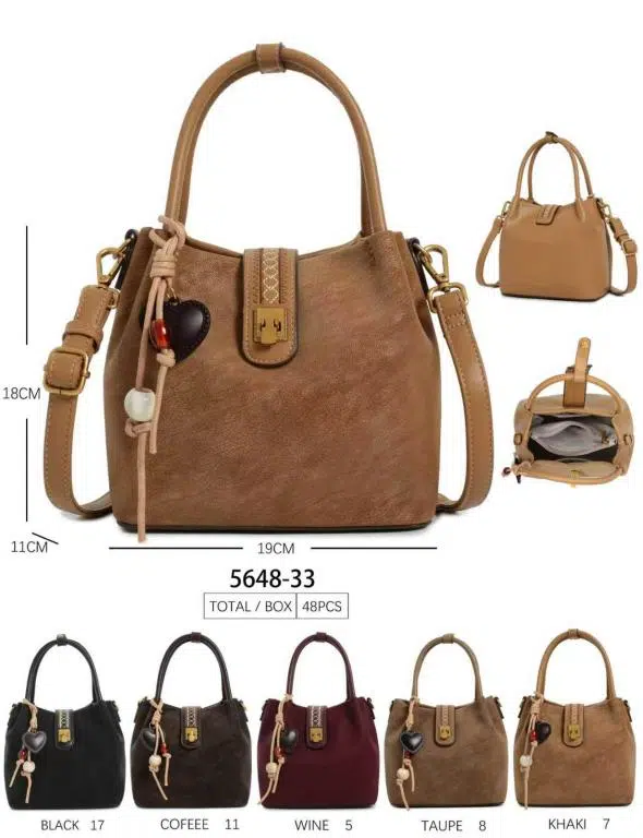 Bolso de Mano Sintético con Mini Solapa y Compartimentos Internos para Mujer