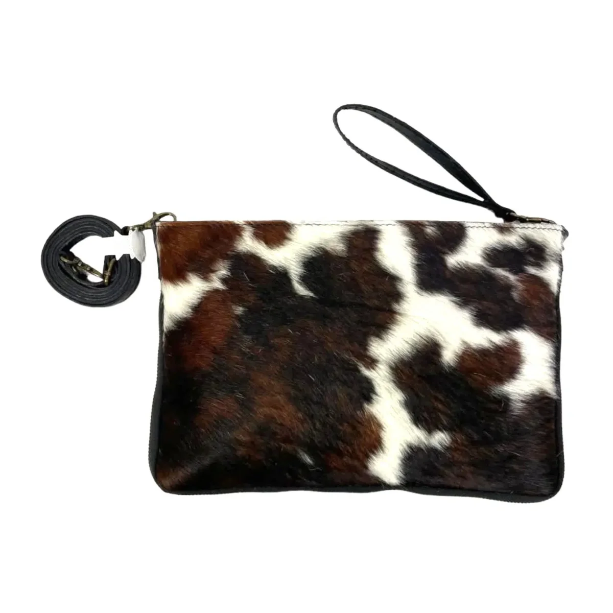 Práctico Bolso Bandolera Artesanal de Piel Italiana y Pelito Mujer - Imagen 4