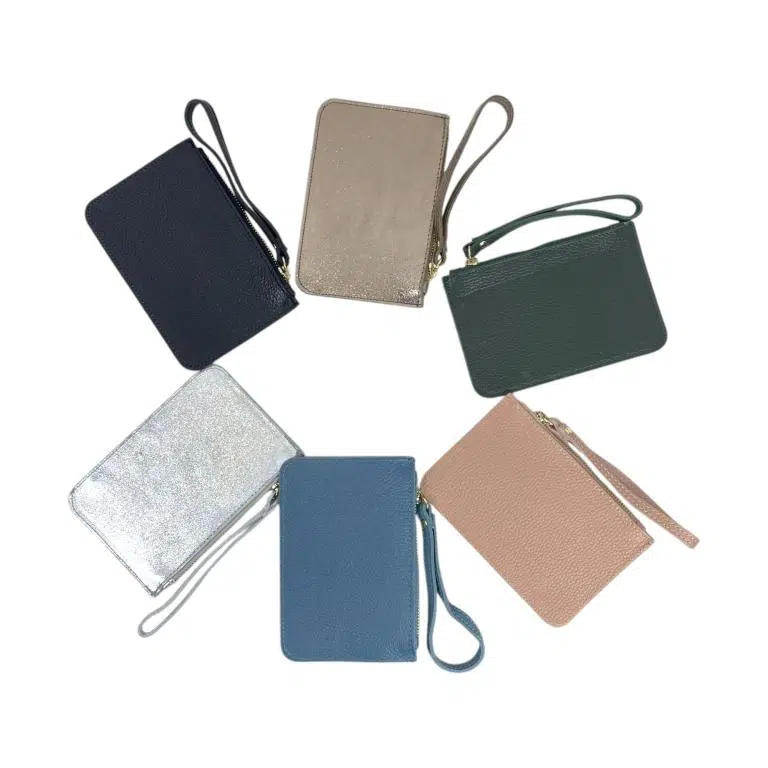 Cartera de mano de piel para pasaporte - Imagen 3