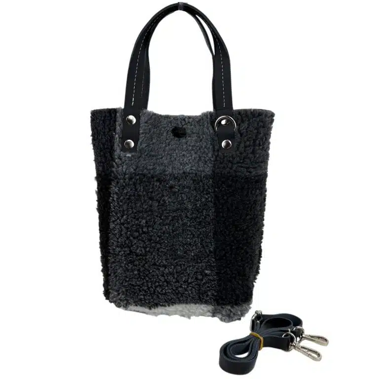 Bolso Ante & Terciopelo reversible con asas de mano y tira bandolera - Imagen 4