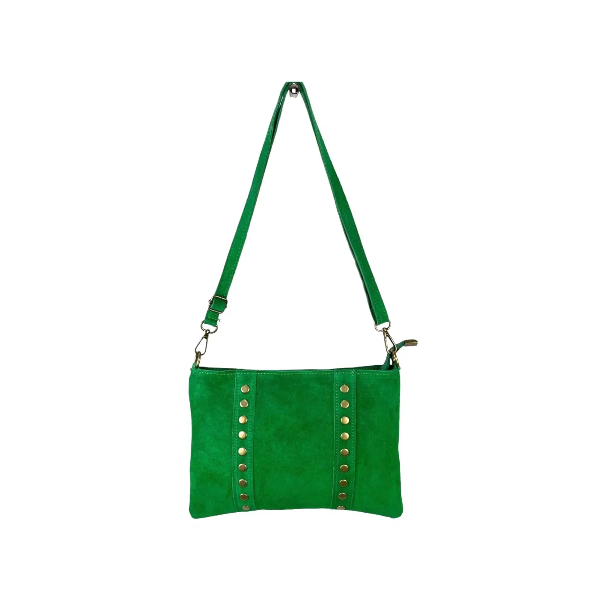 Bolso Bandolera Piel de Serraje para Mujer con Tachuelas Decorativas - Imagen 3