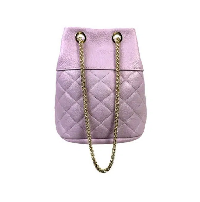 Bolso de Piel Italiana para Mujer con Asa de Cadena Dorada y Cierre de Botón - Imagen 6