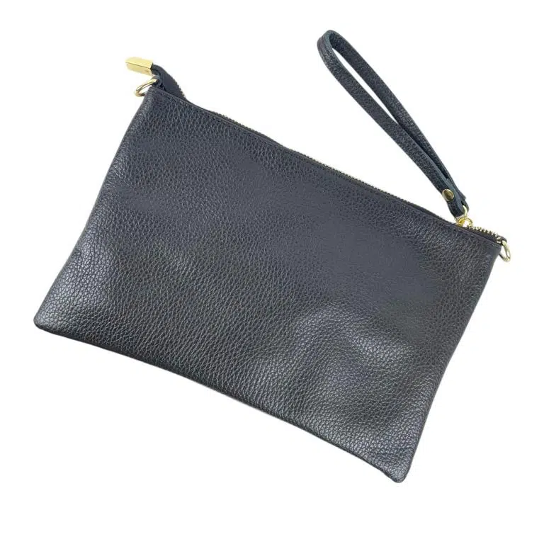 Bolso de Mano Piel Italiana con Enganche Dorado y Cierre de Cremallera para Mujer - Imagen 6