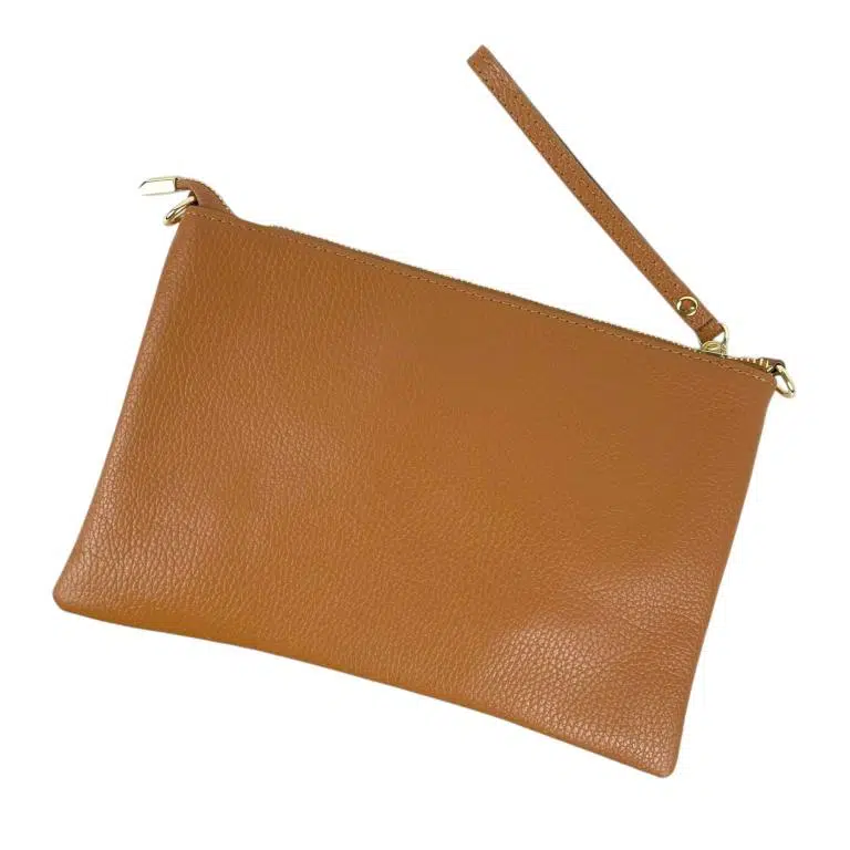 Bolso de Mano Piel Italiana con Enganche Dorado y Cierre de Cremallera para Mujer - Imagen 7