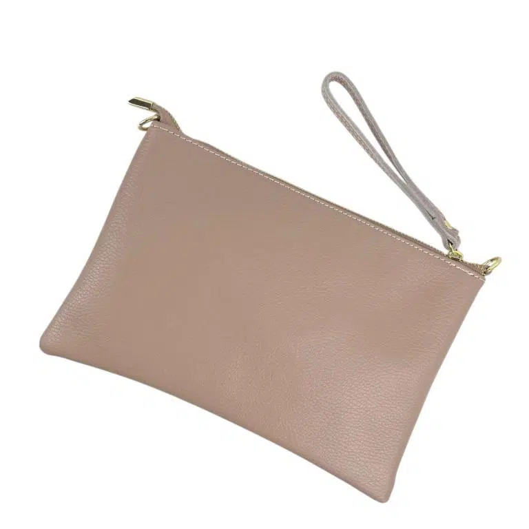Bolso de Mano Piel Italiana con Enganche Dorado y Cierre de Cremallera para Mujer - Imagen 3