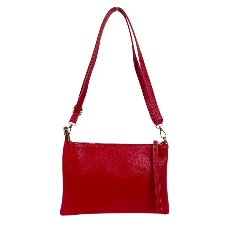 Bolso de Mano Piel Italiana con Enganche Dorado y Cierre de Cremallera para Mujer - Imagen 9
