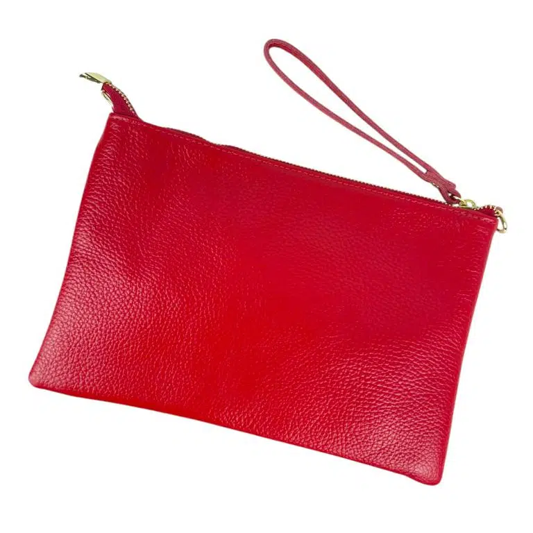 Bolso de Mano Piel Italiana con Enganche Dorado y Cierre de Cremallera para Mujer - Imagen 8