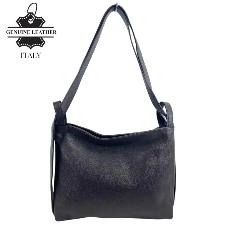 Bolso-Mochila Pequeño en Piel Italiana con Bolsillo Interno y Cierre de Cremallera para Mujer - Imagen 4