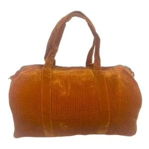 Amplio Macuto de Algodón para Mujer con Asas Largas y Bolsillo Interior