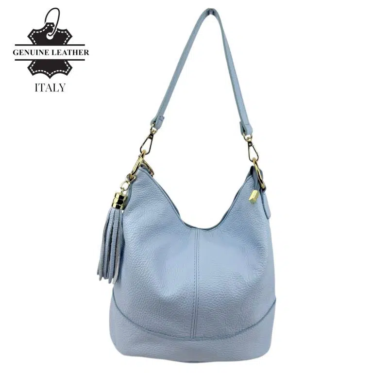 Bolso de Hombro en Piel con Bolsillo Trasero, Enganche Dorado y Asa Larga Mujer - Imagen 7