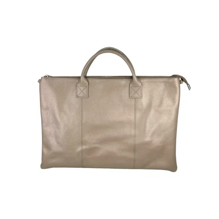 Bolso de Mano en Piel Italiana para Mujer con Cremallera y Bolsillo Interior - Imagen 7