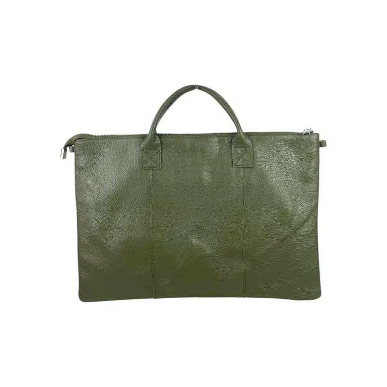 Bolso de Mano en Piel Italiana para Mujer con Cremallera y Bolsillo Interior - Imagen 8