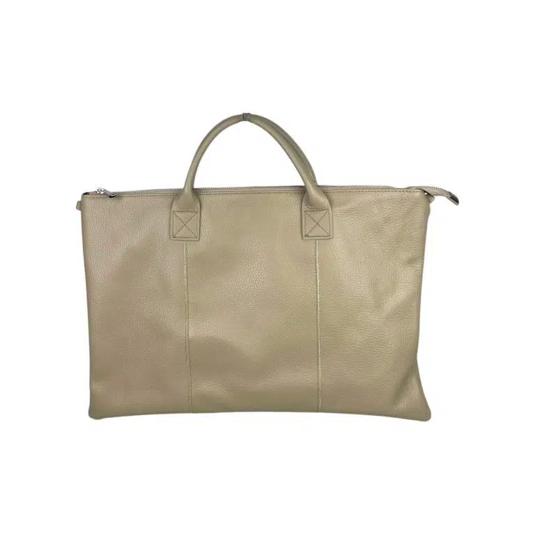 Bolso de Mano en Piel Italiana para Mujer con Cremallera y Bolsillo Interior - Imagen 9