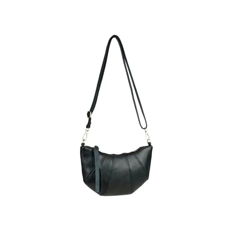 Bolso Bandolera de Mujer en Piel Italiana con Diseño Medialuna y Tira Bandolera - Imagen 9