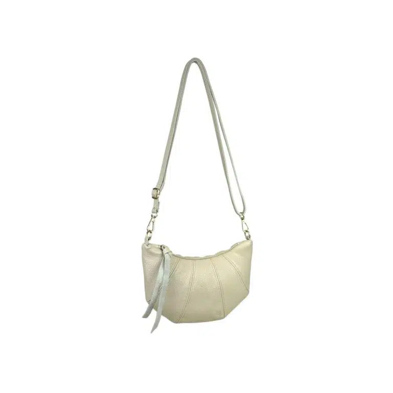 Bolso Bandolera de Mujer en Piel Italiana con Diseño Medialuna y Tira Bandolera - Imagen 7