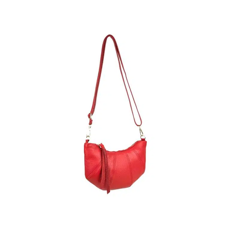 Bolso Bandolera de Mujer en Piel Italiana con Diseño Medialuna y Tira Bandolera - Imagen 5