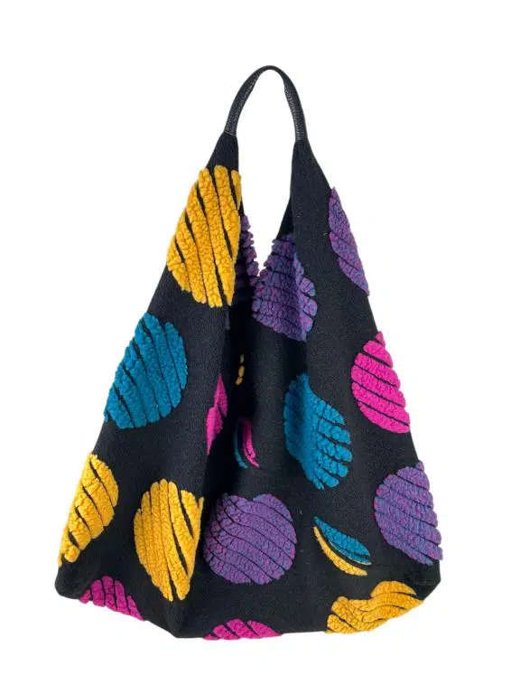 Bolso de Hombro en Lana y Viscosa para Mujer - Imagen 4